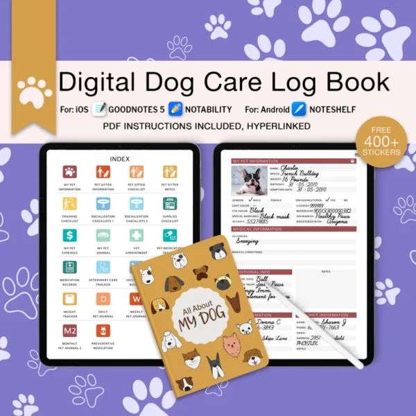 Digital Dog Diary: The Ultimate Pet Tracker for Puppy Care and Organization